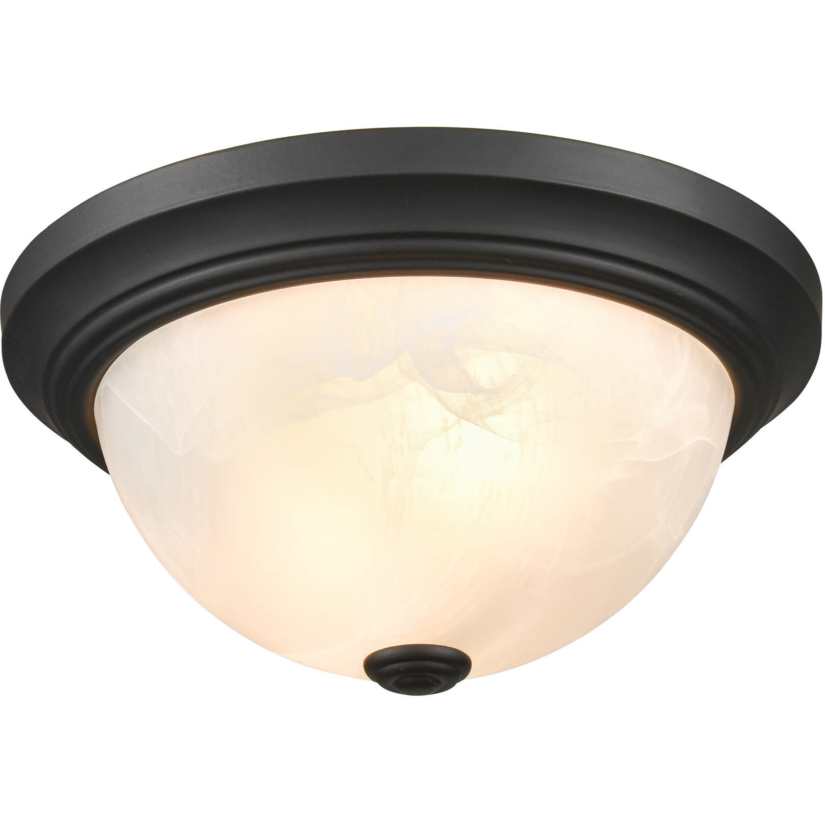 Whitton 2 Light 11 inch Matte Black Flush Mount Ceiling Light